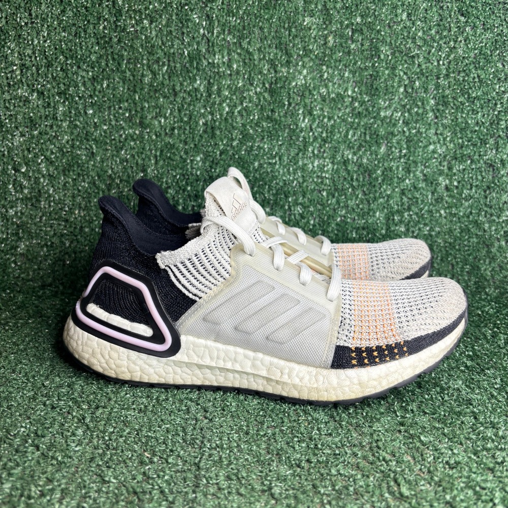 adidas UltraBoost 19 Primeknit‎ Running Athletic Shoes Crystal White Womens 6.5